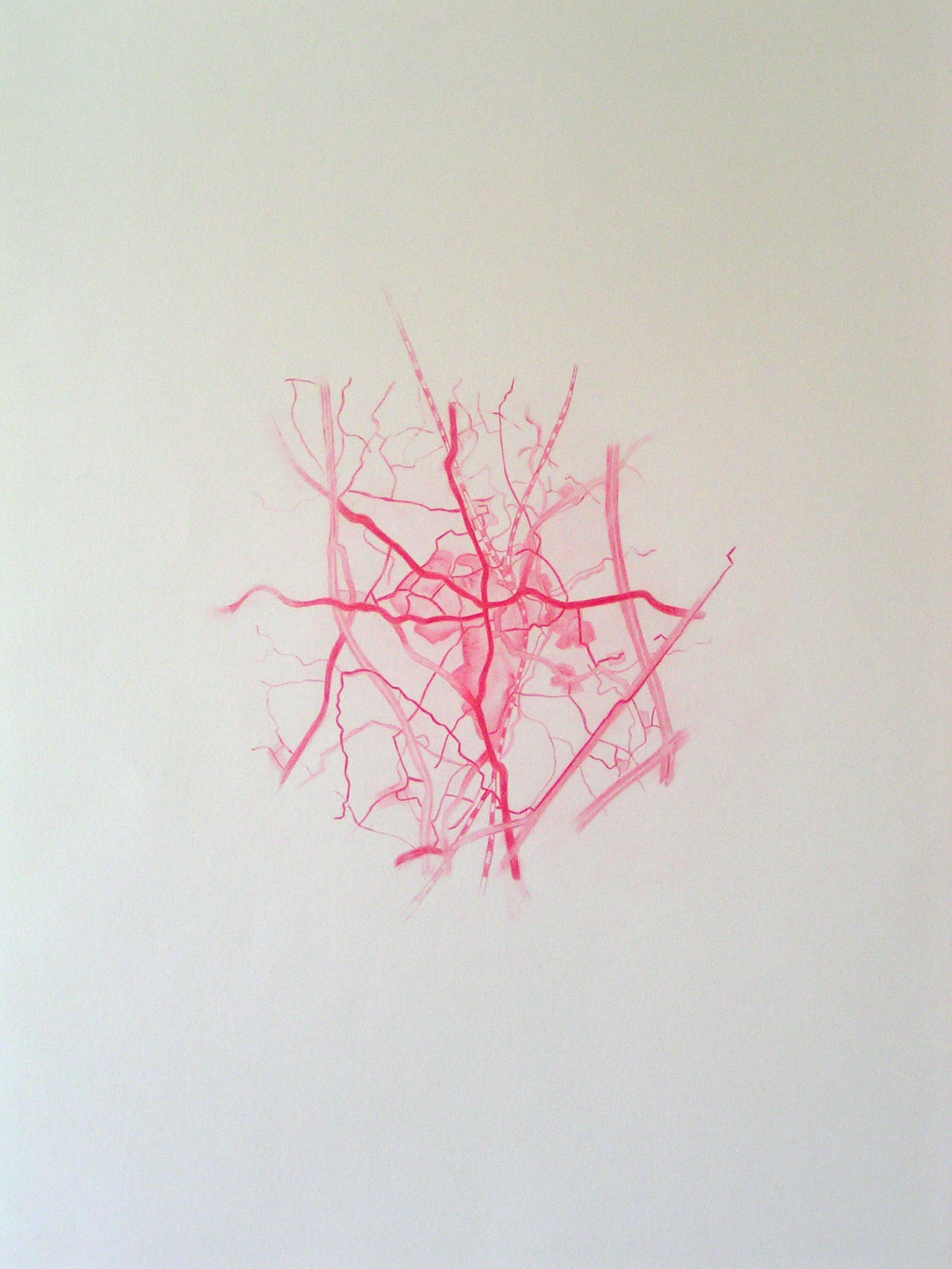 Emma J Williams 'Untitled Red Drawing No.1' pencil on paper