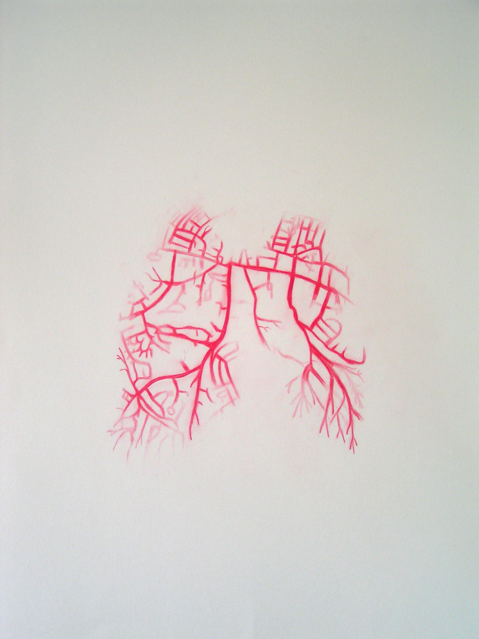 Emma J Williams 'Untitled Red Drawing No.5' 2008 pencil on paper