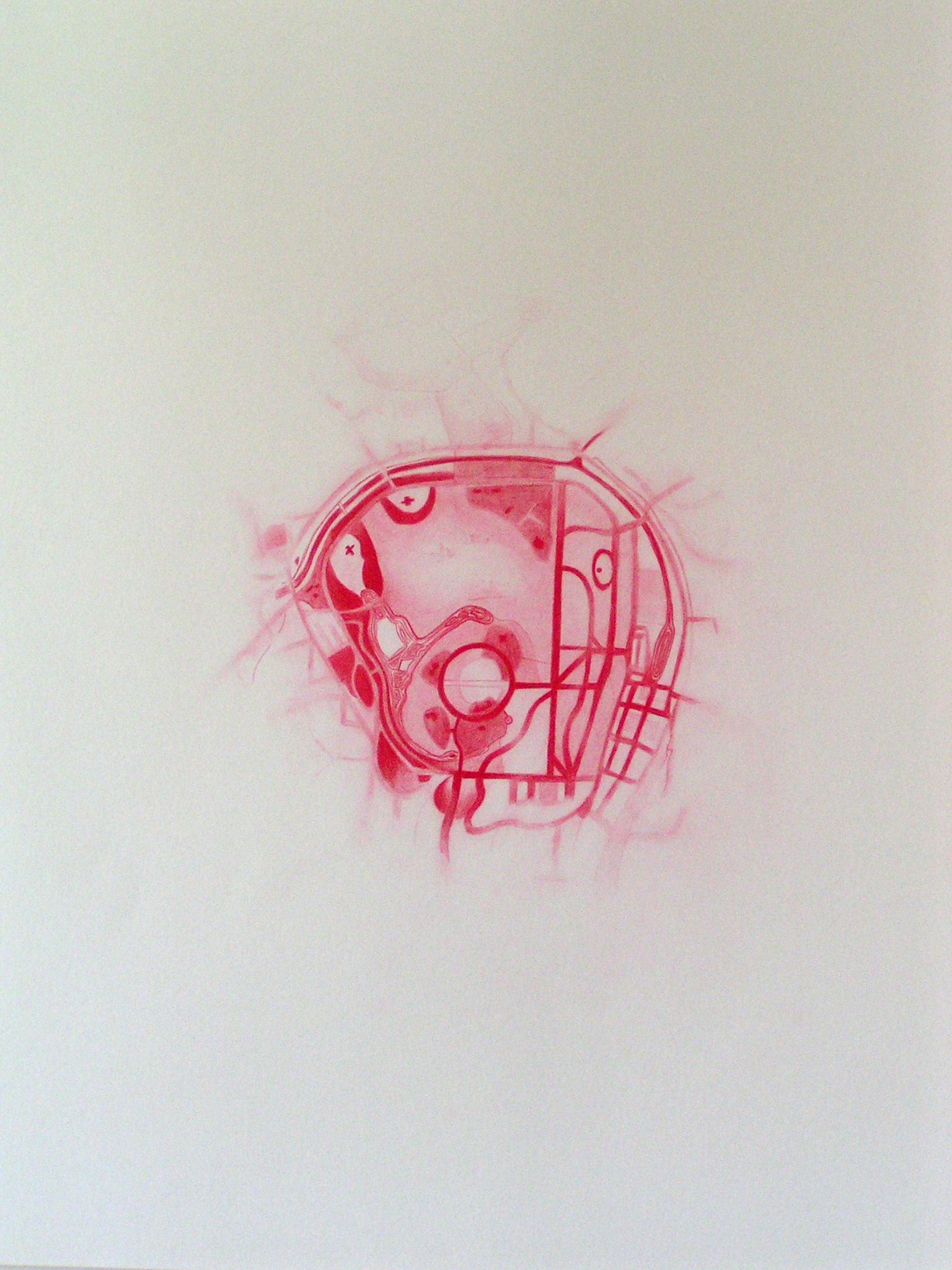 Emma J Williams 'Untitled Red Drawing No.7' 2008 pencil on paper